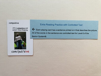 Level 6 Spelling Rules Lessons 3 &4 Game educational card with extra reading practice with controlled text description