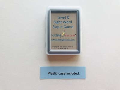 Level 8 Sight word Slap it game in clear plastic case