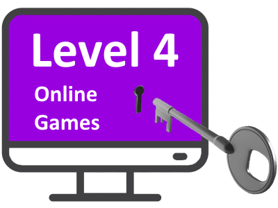 Level 4 Access Key. (One-time fee to unlock all the games in this level.)  Click here to see games.