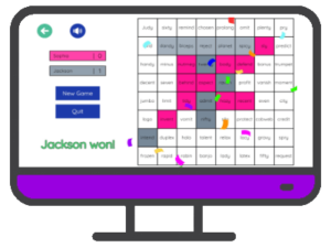 purple line at the bottom for Level 4 games in the Barton Reading & Spelling System