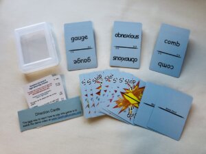 Level 9 blue cards and case for level 9 sight word slap it game