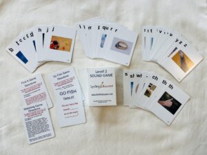 Level 2 Sound Game for Dyslexic Students with Spelling Success logo on the front of the tuck box.