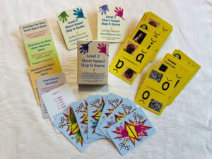 All contents for the Level 2 Short Vowel Slap It game for the Barton System.